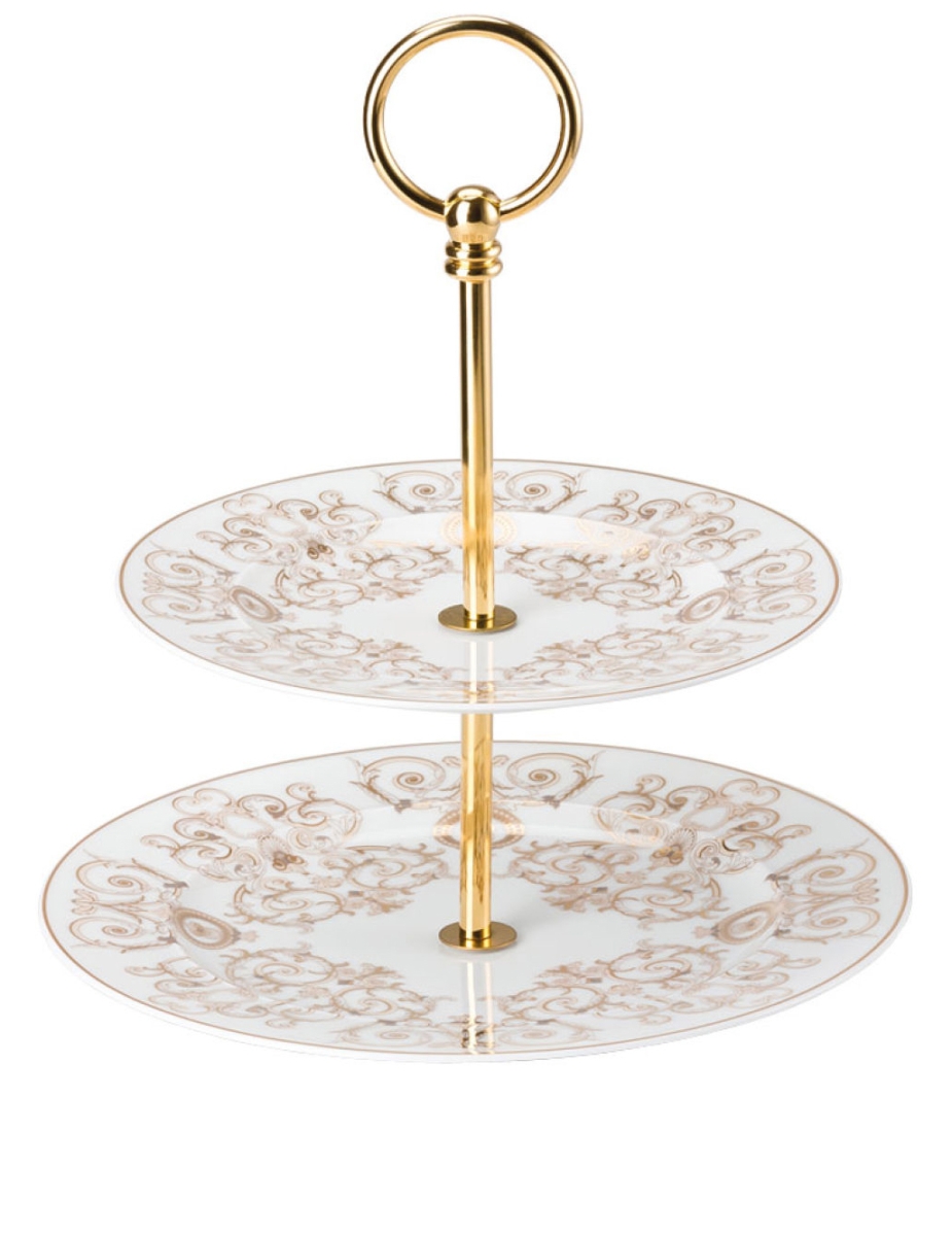 Etagère 2 pieces petite en porcelaine - versace
